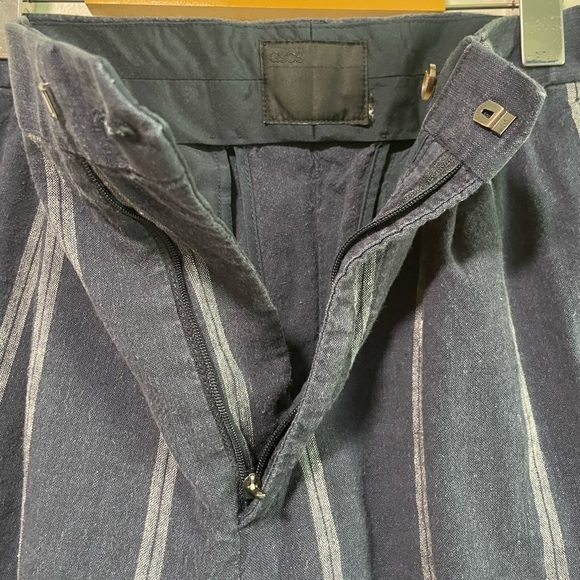 ASOS Men’s Navy Blue & White  Striped Shorts - Picture 7 of 8